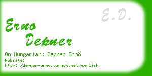 erno depner business card